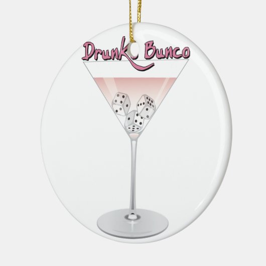 Bunco Martini Cocktail Keramik Ornament (Links)