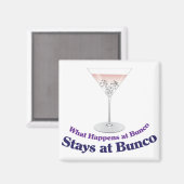 Bunco Martini Cocktail Magnet (Vorderseite/Rückseite)