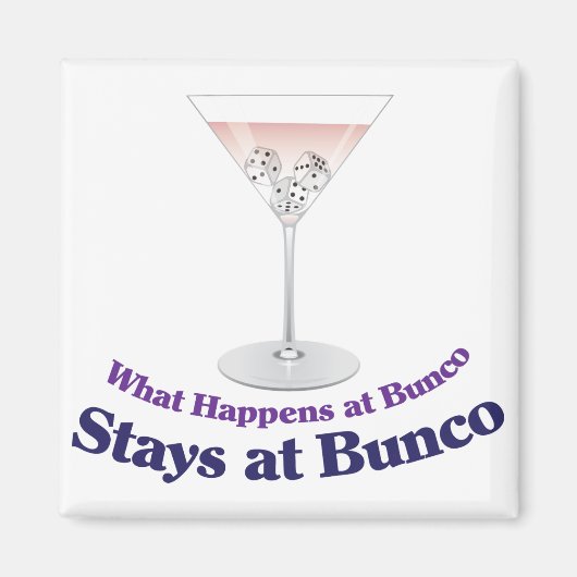 Bunco Martini Cocktail Magnet (Vorne)