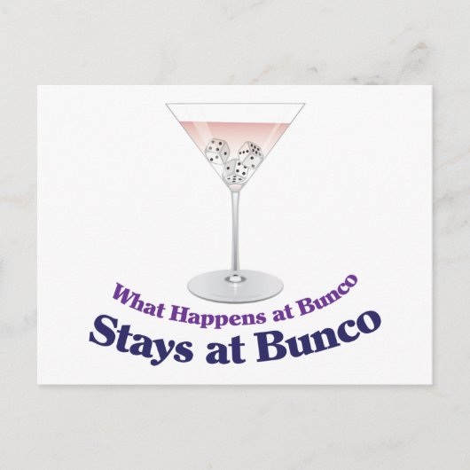 Bunco Martini Cocktail Postkarte (Vorderseite)