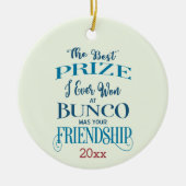Bunco Merry Christmas Friendship Typografie Keramik Ornament (Vorne)