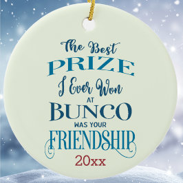 Bunco Merry Christmas Friendship Typografie Keramik Ornament