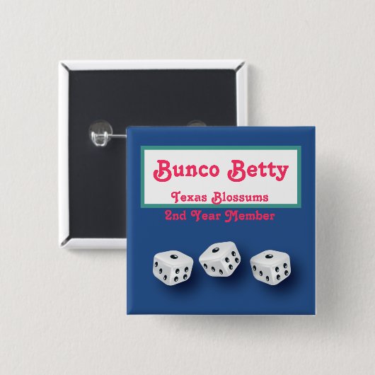 Bunco Namensschild Button (Vorne & Hinten)