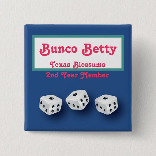 Bunco Namensschild Button (Vorderseite)