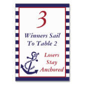 Bunco Nautical Anchor Thema #3 Tischnummer (Vorderseite)