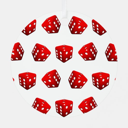 Bunco Night Player Ornament Aus Metall (Rückseite)