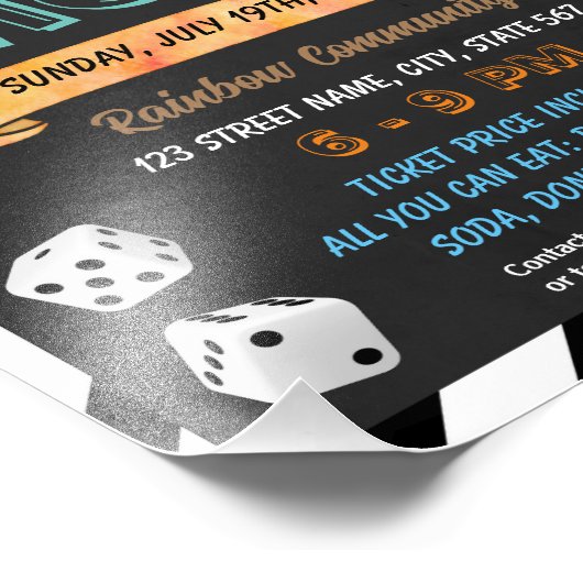 Bunco Night-Vorlage Fotodruck (Ecke)