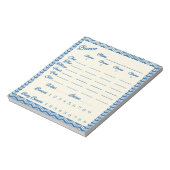 Bunco-Notenblock - Chevron-Muster Notizblock (Rotiert)