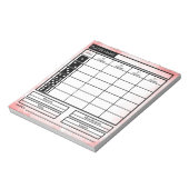 Bunco Notizblock (Rotiert)