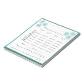 Bunco-Notizblock - Blumen Notizblock (Rotiert)