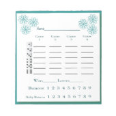 Bunco-Notizblock - Blumen Notizblock (Vorderseite)