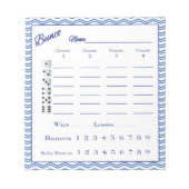 Bunco-Notizblock - Zickzack Muster Notizblock (Vorderseite)