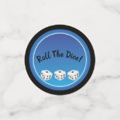 Bunco oder Bunko Lucky Dice Modern Blue Black Konfetti (Klein Vorderseite)