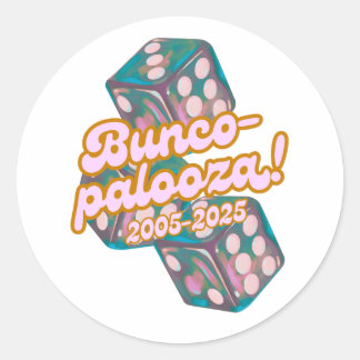 Bunco-Palooza-Aufkleber Runder Aufkleber