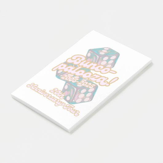 Bunco-palooza post-it notes klebezettel (angewinkelt)