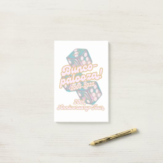 Bunco-palooza post-it notes post-it klebezettel (Auf Schreibtisch)