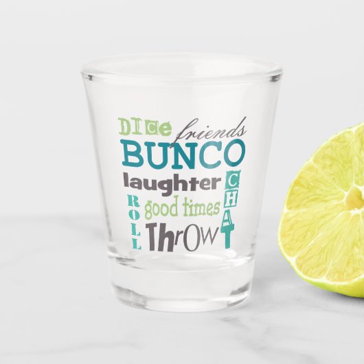 Bunco Party Dice Throw Schnapsglas (Vorderseite)
