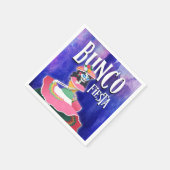 Bunco Party Fiesta Tag des Toten Skeletts Serviette (Ecke)