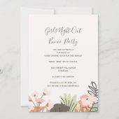 Bunco Party Girls Night Out Floral Modernes Skript Einladung (Vorderseite)