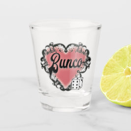 Bunco Party Girls Night Rosa Herz Schnapsglas