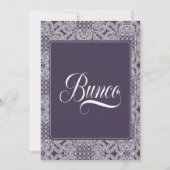 Bunco Party Lila Lace Einladung (Vorderseite)