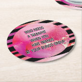 Bunco Party-lustiges Freund-Zitat Runder Pappuntersetzer (Angewinkelt)