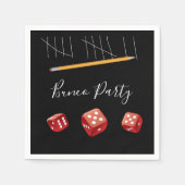 Bunco Party Red Dice Serviette (Vorderseite)