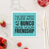 Bunco Party Zitat Freundschaftspreis Würfel Serviette (Beispiel)
