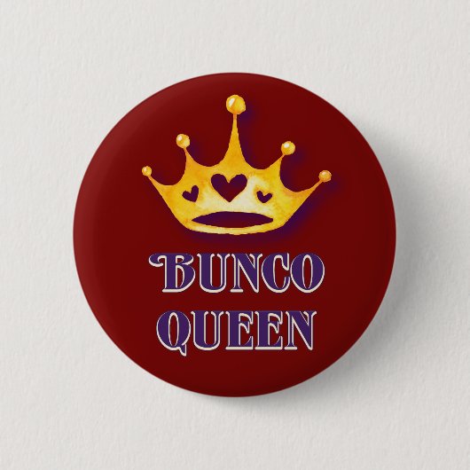 Bunco Player Bunco Queen Modern Red Button (Vorderseite)