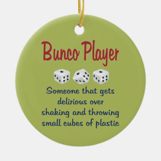 Bunco Player - Definition Keramikornament (Vorne)
