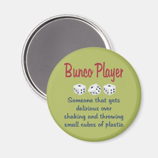 Bunco Player - Definition Magnet (Vorderseite/Rückseite)