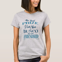 Bunco Player Freundschaft Typografie Blau