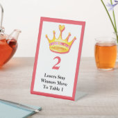 Bunco Player Gold Aquarellkronen #2 Tischkarte Sockelschild (In SItu)