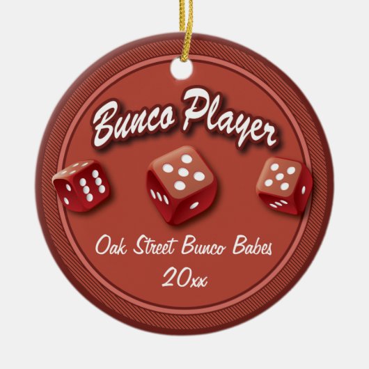 Bunco Player Group Keramikornament (Vorne)
