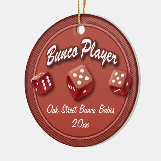 Bunco Player Group Keramikornament (Links)