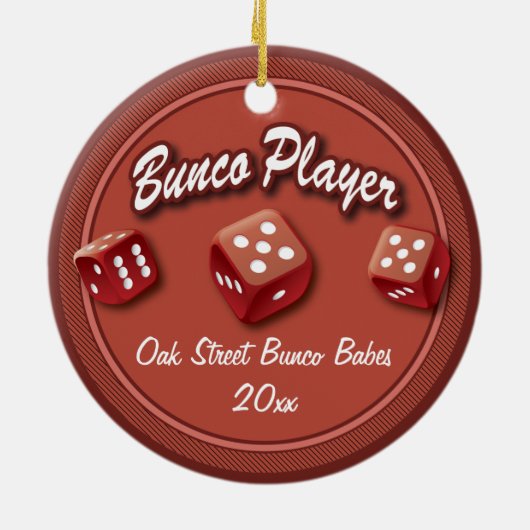 Bunco Player Group Keramikornament (Hinten)