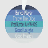 Bunco Player Modernes Strip Holiday Ornament (Vorderseite)