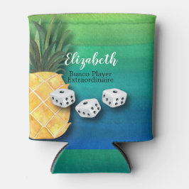 Bunco Player Monogram Beach Ananas Dice Dosenkühler