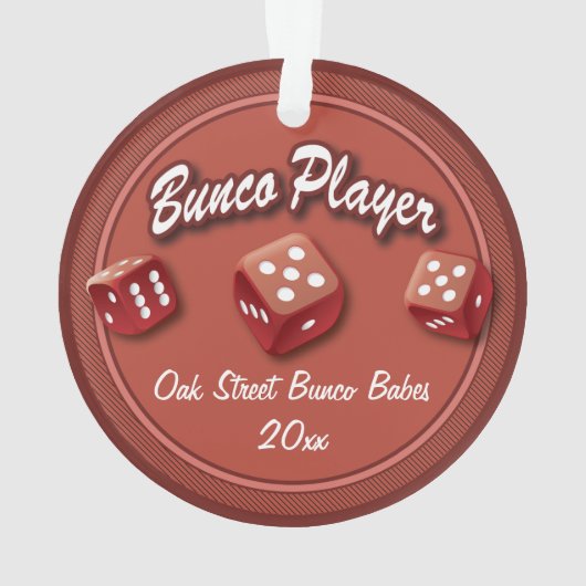 Bunco Player Ornament (Rückseite)