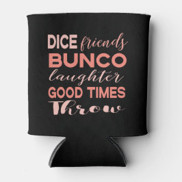 Bunco Player Pink Black Dice Friends Dosenkühler