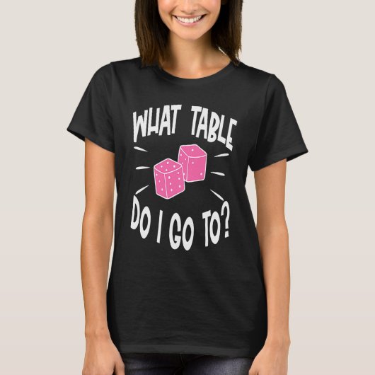 Bunco Player Was Table Dive Game Night T-Shirt (Vorderseite)