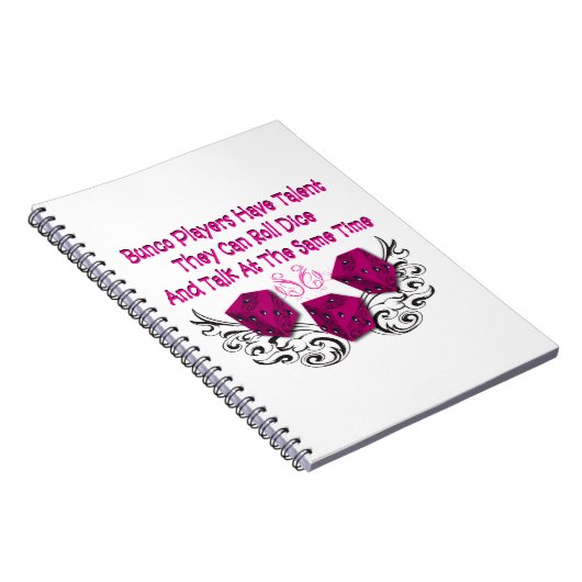Bunco Players Hinweis Behaltend Notebook Notizblock (Rechte Seite)