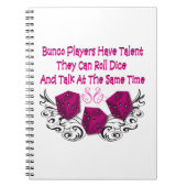 Bunco Players Hinweis Behaltend Notebook Notizblock (Vorderseite)