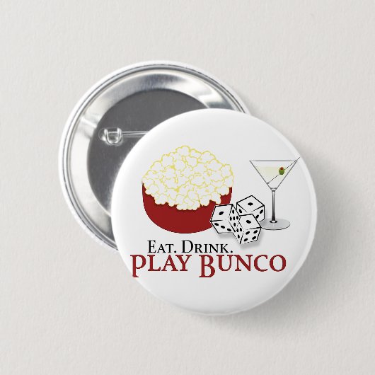 Bunco Popcorn Cocktail Button (Vorne & Hinten)