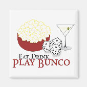 Bunco Popcorn Cocktail Magnet (Vorne)