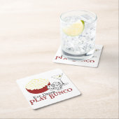 Bunco Popcorn Cocktail Rechteckiger Pappuntersetzer (Vor Ort)