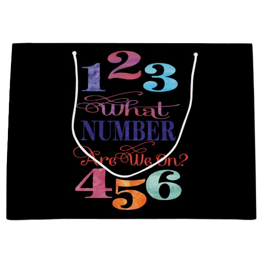 Bunco-Preis: Welche Zahl haben wir? Große Geschenktüte (Vorderseite)