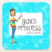 Bunco Prinzessin Coasters Rechteckiger Pappuntersetzer (Vorderseite)