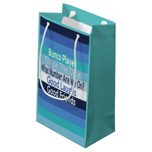 Bunco Prize Geschenk-Tasche Kleine Geschenktüte (Rückseite Schrägansicht)