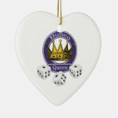 Bunco Queen Crown and Dice Keramik Ornament (Rechts)